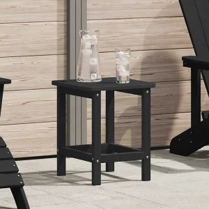 Bijzettafel Zwart 38 x 38 x 46 cm Polyetheen Bijzettafel Zwart 38 x 38 x 46 cm Polyetheen