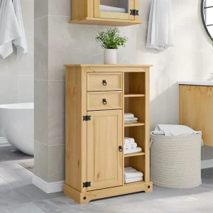 Badkamerkast Corona 70x33x110 cm massief grenenhout Badkamerkast Corona 70x33x110 cm massief grenenhout