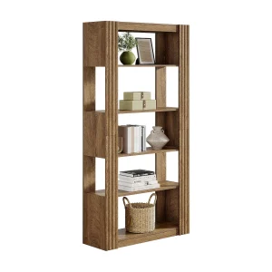 5-laags open boekenplank en boekenkast, 180 cm hoge boekenplank, staande display-opslagplanken 5-laags open boekenplank en boekenkast, 180 cm hoge boekenplank, staande display-opslagplanken