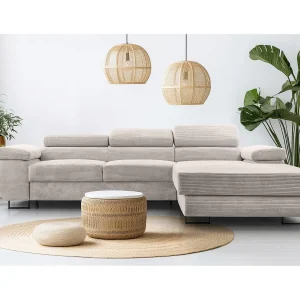 AX LIVING Arborio witte hoekbank 280cm slaapfunctie en opbergruimte R AX LIVING Arborio witte hoekbank 280cm slaapfunctie en opbergruimte R