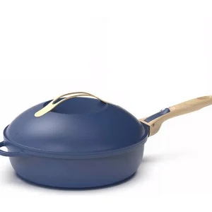 8-in-1 pan van gerecycled metaal saffier Ø 28 cm, La Fabuleuse