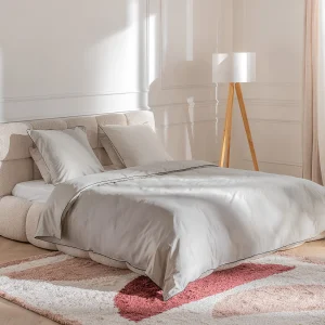 Percale beddengoed 80 draden/cm², Overtrek 240 x 260 cm + 2 kussenslopen, Taupe, AGAMI Percale beddengoed 80 draden/cm², Overtrek 240 x 260 cm + 2 kussenslopen, Taupe, AGAMI