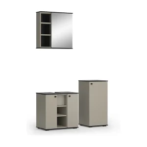 Badkamermeubelset grijs 60x37x59 joli Badkamermeubelset grijs 60x37x59 joli