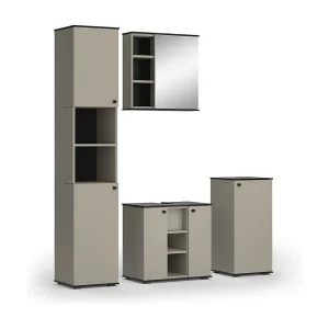 Badkamermeubelset grijs 60x37x59 joli Badkamermeubelset grijs 60x37x59 joli