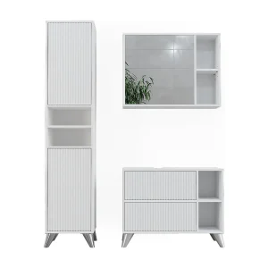Badkamermeubelset wit 80x30x62 leano Badkamermeubelset wit 80x30x62 leano