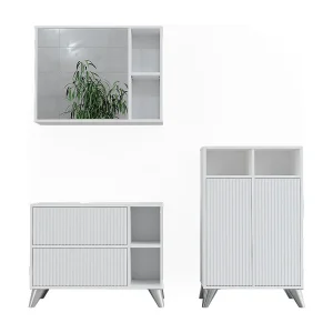 Badkamermeubelset wit 80x30x62 leano Badkamermeubelset wit 80x30x62 leano