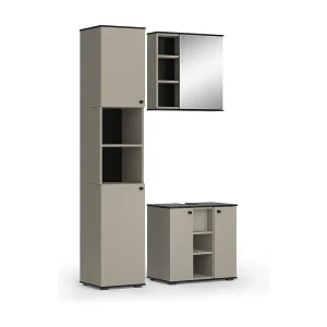 Badkamermeubelset grijs 60x37x59 joli Badkamermeubelset grijs 60x37x59 joli