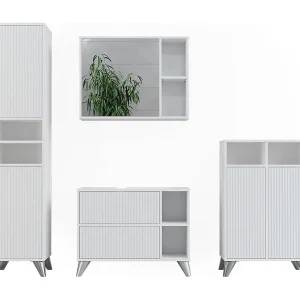 Badkamermeubelset wit 80x30x62 leano Badkamermeubelset wit 80x30x62 leano