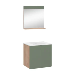 Badkamermeubelset goldkraft eik/groen 61.8×44.8×57.8 izan Badkamermeubelset goldkraft eik/groen 61.8×44.8×57.8 izan
