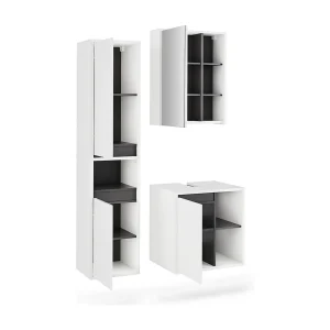 Badkamermeubelset wit/grijs 60×45.5×60 viola Badkamermeubelset wit/grijs 60×45.5×60 viola