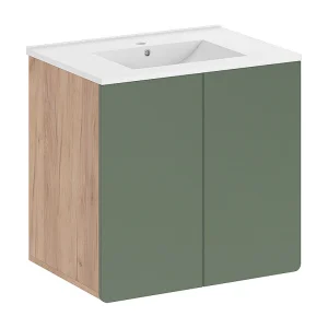 Badkamermeubelset goldkraft eik/groen 61.8×44.8×57.8 izan Badkamermeubelset goldkraft eik/groen 61.8×44.8×57.8 izan