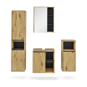 Badkamermeubelset artisanaal/grijs 60×45.5×60 viola Badkamermeubelset artisanaal/grijs 60×45.5×60 viola