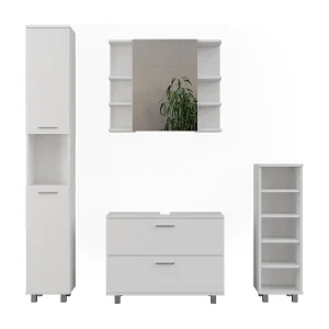 Badkamermeubelset wit 80.2x33x60.8 ilias Badkamermeubelset wit 80.2x33x60.8 ilias
