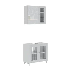 Badkamermeubelset wit 60x30x58 malte Badkamermeubelset wit 60x30x58 malte