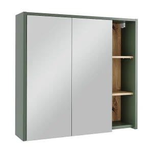 Badkamerspiegelkast groen/kunstzinnig 80x18x75 viola Badkamerspiegelkast groen/kunstzinnig 80x18x75 viola