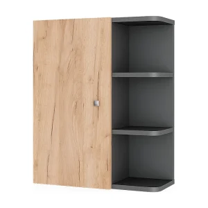 Aan de muur gemonteerde garderobe antraciet/gouden eik 47.2×20.8×59.2 fynn Aan de muur gemonteerde garderobe antraciet/gouden eik 47.2×20.8×59.2 fynn