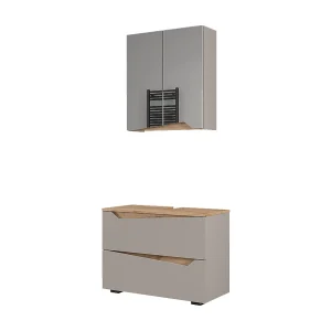 Badkamermeubelset grijs 80x35x57.5 marelle Badkamermeubelset grijs 80x35x57.5 marelle
