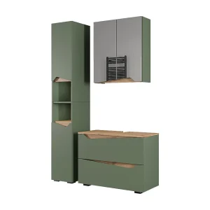 Badkamermeubelset groen/kunstzinnig 80x35x57.5 marelle Badkamermeubelset groen/kunstzinnig 80x35x57.5 marelle