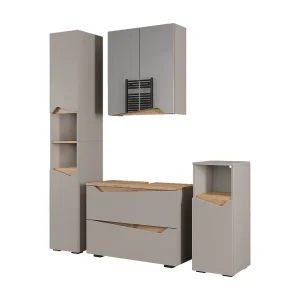 Badkamermeubelset grijs 80x35x57.5 marelle Badkamermeubelset grijs 80x35x57.5 marelle