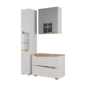 Badkamermeubelset wit 80x35x57.5 marelle Badkamermeubelset wit 80x35x57.5 marelle