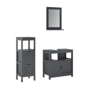 Badkamermeubelset grijs 60x30x60 vilda