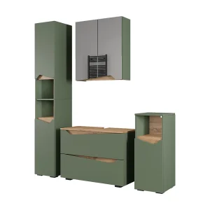 Badkamermeubelset groen/kunstzinnig 80x35x57.5 marelle Badkamermeubelset groen/kunstzinnig 80x35x57.5 marelle