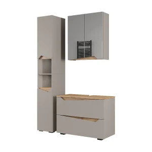 Badkamermeubelset grijs 80x35x57.5 marelle Badkamermeubelset grijs 80x35x57.5 marelle