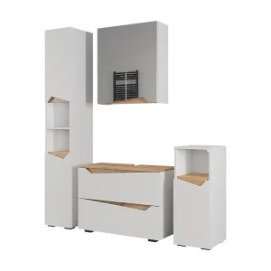 Badkamermeubelset wit 80x35x57.5 marelle Badkamermeubelset wit 80x35x57.5 marelle