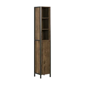 Badkamerkast eiken/zwart 30x28x167.5 naola Badkamerkast eiken/zwart 30x28x167.5 naola