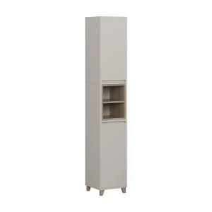 Badkamerkast grijs 30x30x170 elnor Badkamerkast grijs 30x30x170 elnor