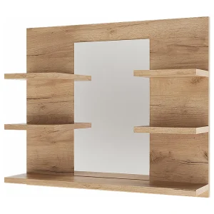 Badkamerspiegelkast krachtige eik goud 58.8×13.6×50 wilbur