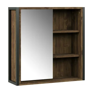Badkamerspiegelkast eiken/zwart 62.2×19.2×62.5 naola Badkamerspiegelkast eiken/zwart 62.2×19.2×62.5 naola