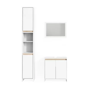 Badkamermeubel set wit/sonoma 58x33x60 emma Badkamermeubel set wit/sonoma 58x33x60 emma
