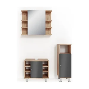Badkamermeubel set eiken 60x32x54 fynn Badkamermeubel set eiken 60x32x54 fynn