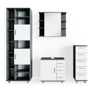 Badkamermeubel set antraciet 60x33x60 ilias Badkamermeubel set antraciet 60x33x60 ilias