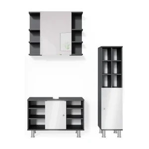 Badkamermeubel set antraciet 60x32x54 fynn Badkamermeubel set antraciet 60x32x54 fynn