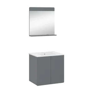 Badmöbel-Set grau 61.8×44.8×57.8 izan Badmöbel-Set grau 61.8×44.8×57.8 izan