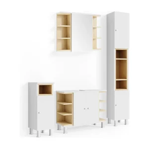 Badkamermeubel set wit 79.6x32x64 aquis Badkamermeubel set wit 79.6x32x64 aquis