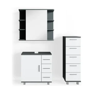 Badkamermeubel set antraciet 60x33x60.8 ilias Badkamermeubel set antraciet 60x33x60.8 ilias