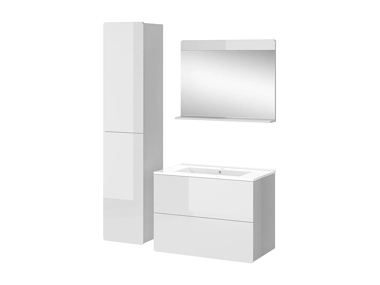 Badmöbel-Set weiß 80x46x59.3 izan