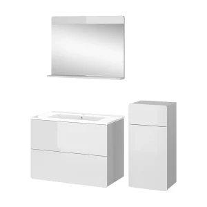 Badmöbel-Set weiß 80x46x59.3 izan Badmöbel-Set weiß 80x46x59.3 izan