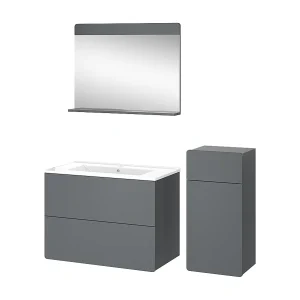 Badmöbel-Set grau 80x46x59.3 izan Badmöbel-Set grau 80x46x59.3 izan