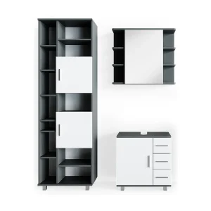 Badkamermeubel set antraciet 60x33x60.8 ilias Badkamermeubel set antraciet 60x33x60.8 ilias