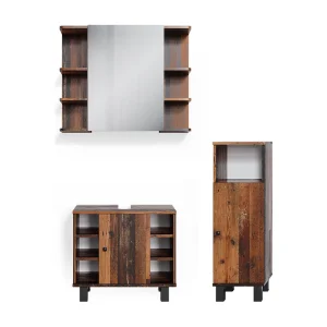 Badkamermeubel set eiken rustiek 60x32x54 fynn Badkamermeubel set eiken rustiek 60x32x54 fynn