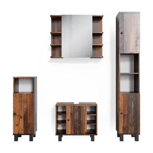 Badkamermeubel set eiken rustiek 60x32x54 fynn Badkamermeubel set eiken rustiek 60x32x54 fynn