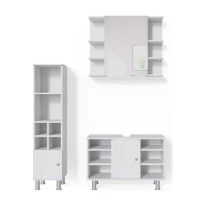 Badkamermeubel set wit 60x32x54 fynn Badkamermeubel set wit 60x32x54 fynn