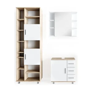 Badkamermeubel set sonoma 60x33x60.8 ilias