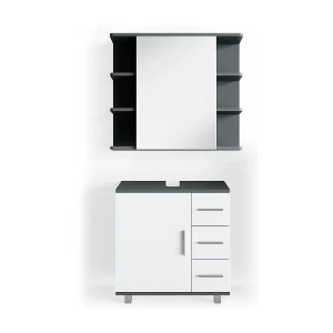 Badkamermeubel set antraciet 60x33x60.8 ilias Badkamermeubel set antraciet 60x33x60.8 ilias