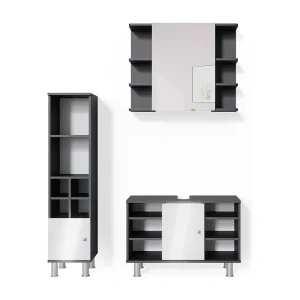 Badkamermeubel set antraciet 60x32x54 fynn Badkamermeubel set antraciet 60x32x54 fynn