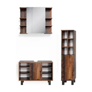 Badkamermeubel set eiken rustiek 60x32x54 fynn Badkamermeubel set eiken rustiek 60x32x54 fynn